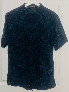 Steel & Jelly Men’s Button Down Shirt Short Sleeve Floral AOP Size Large